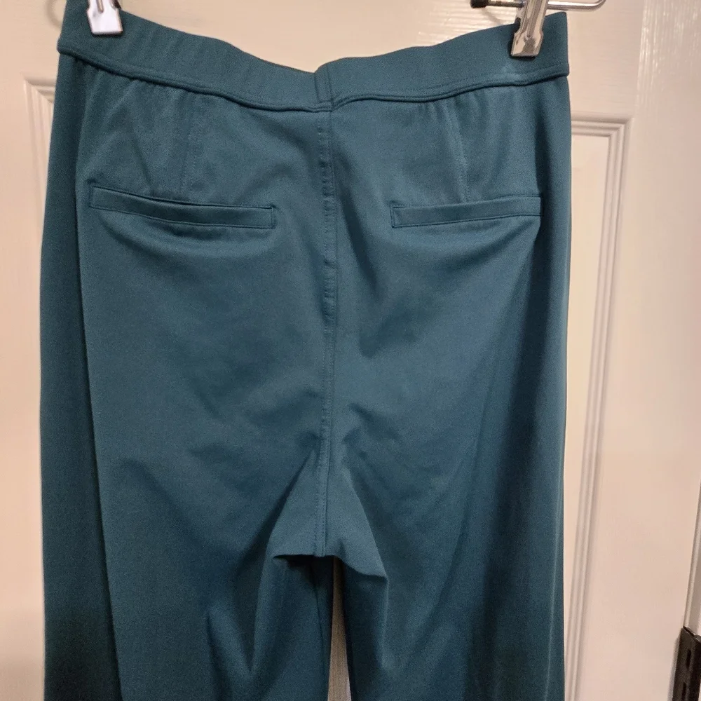 Halara‎ Women's High Rise Wide Straight Leg Pants Teal Size Medium - Picture 4 of 11